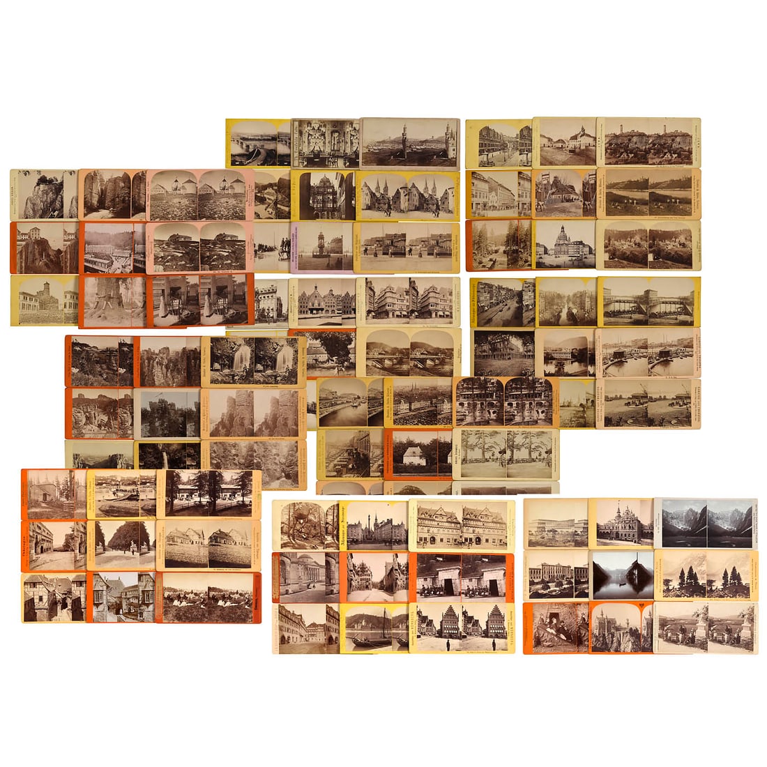 Approx. 1100 Early Stereo Cards of Germany, c. 1855 - 1890 (1 of 8)