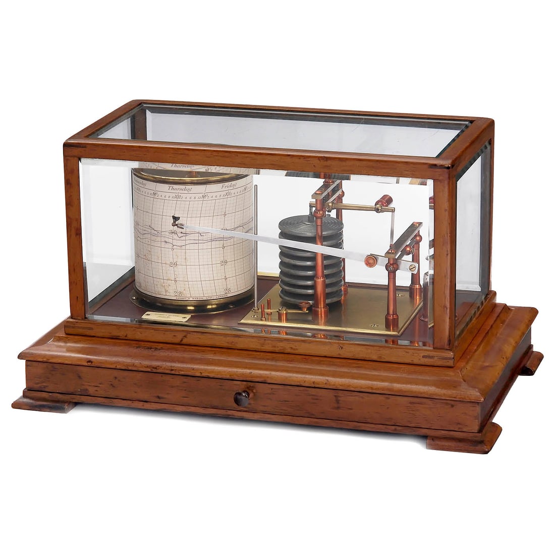 English Aneroid Barograph by Short & Mason, c. 1900 (1 of 1)