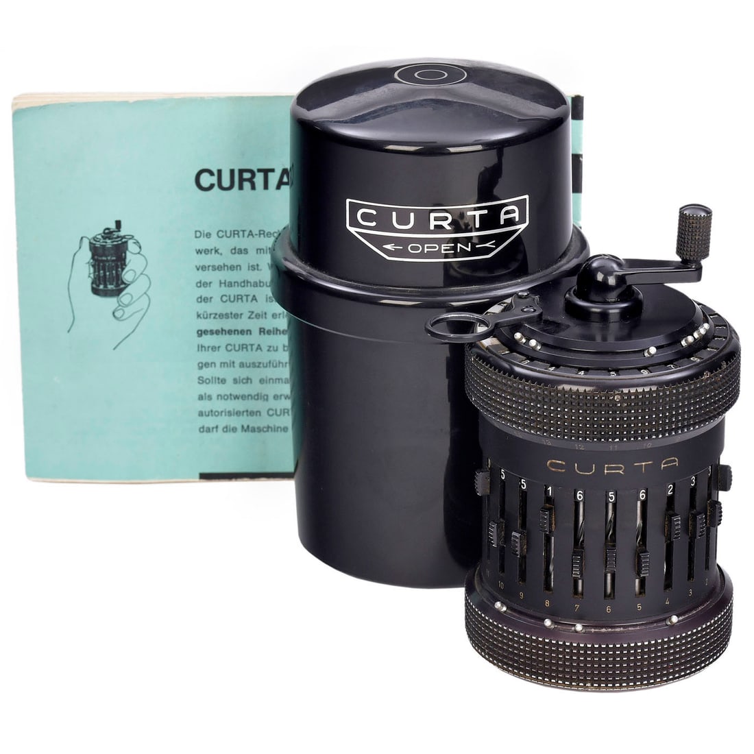 Curta Type II Calculator, 1955 (1 of 2)