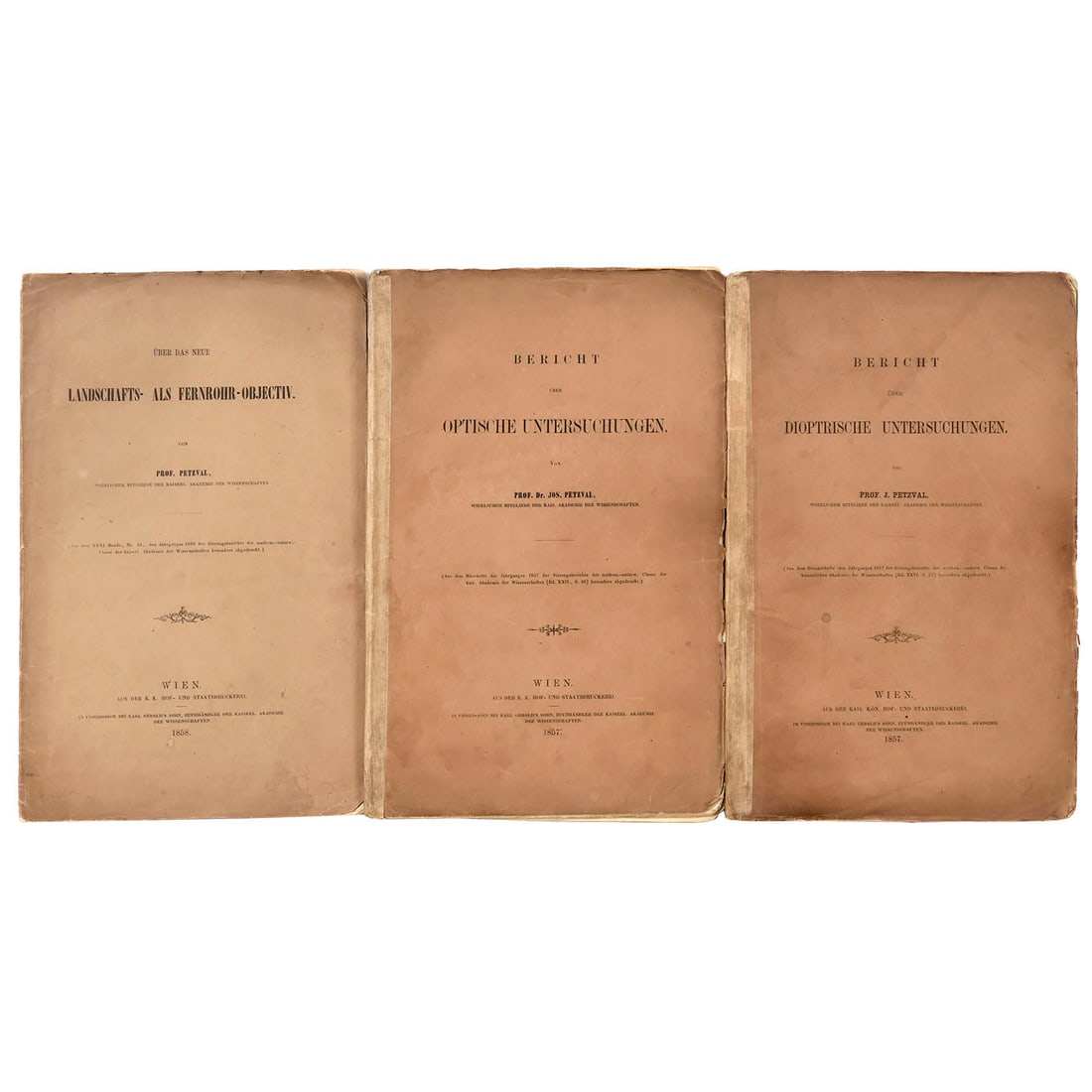 3 Publications by Joseph Petzval, 1857–58 (1 of 2)