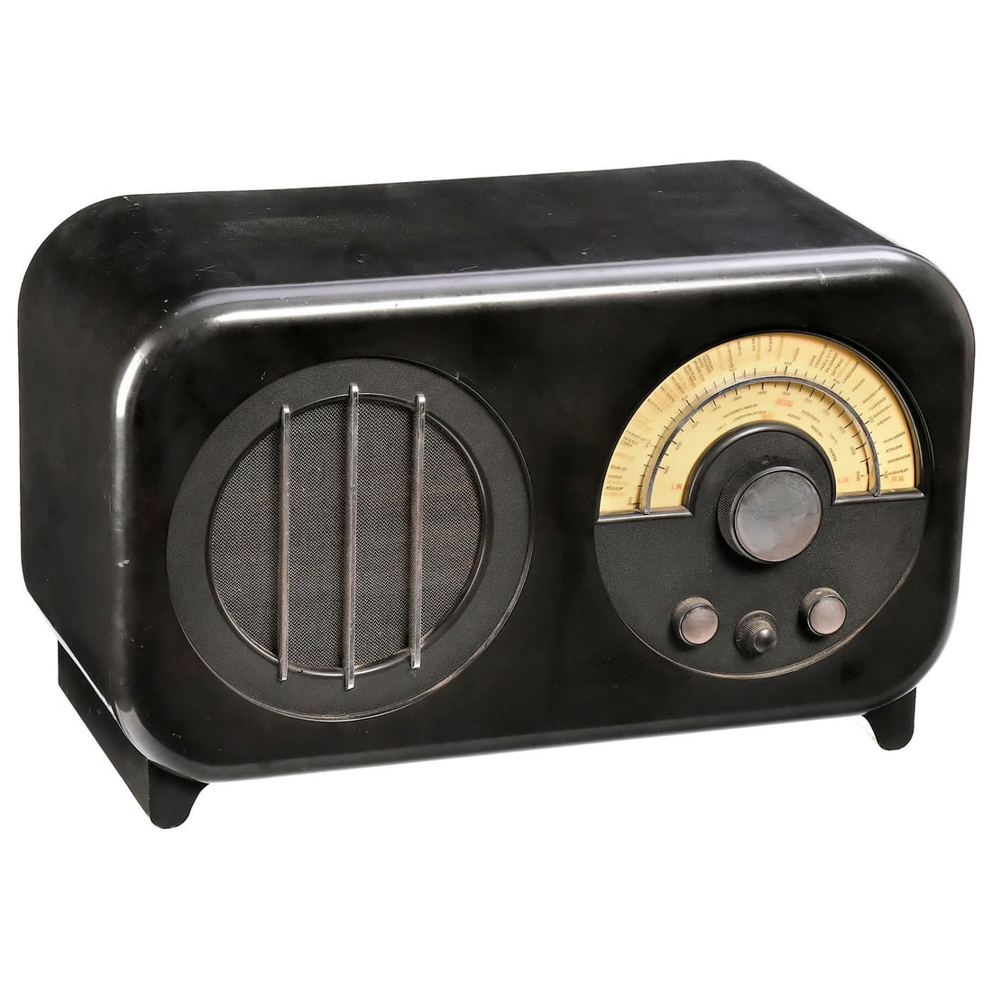Ekco Type AC85 Art-Deco Bakelite Radio, c. 1934 (1 of 2)