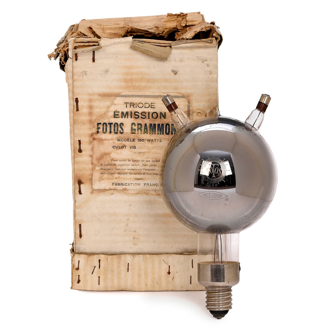 Fotos Grammont Unis France 150-Watt Transmitting Tube, c. 1920 (1 of 3)