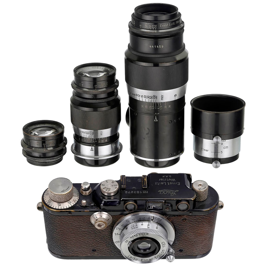 Leica Standard/III and 3 Lenses (1 of 3)