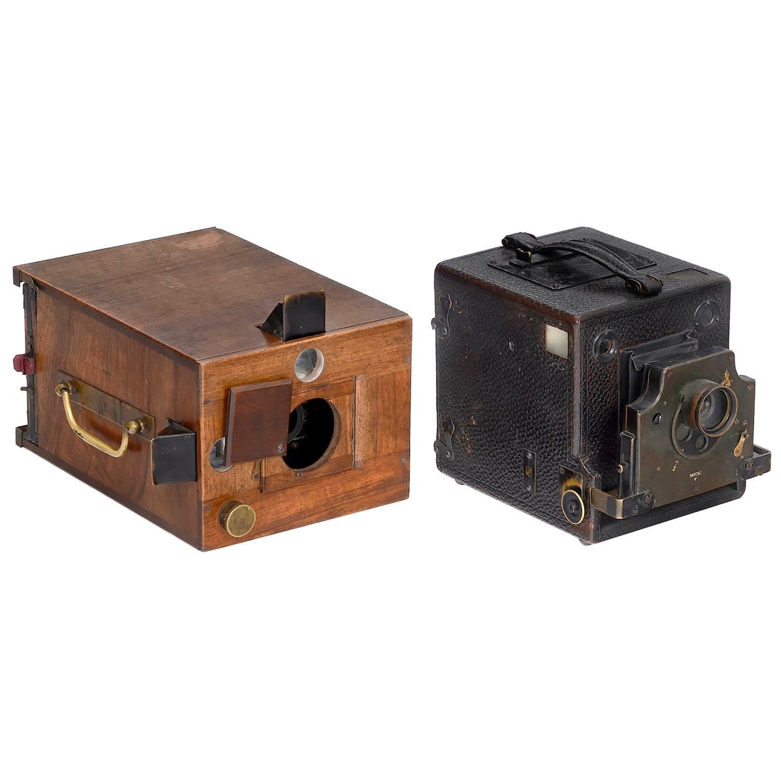 2 Unknown Magazine Cameras, c. 1890 (1 of 1)