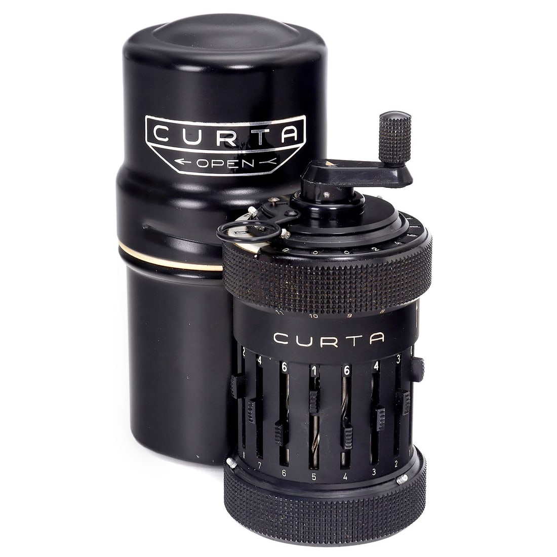 Curta Type I Calculator, 1965 (1 of 2)