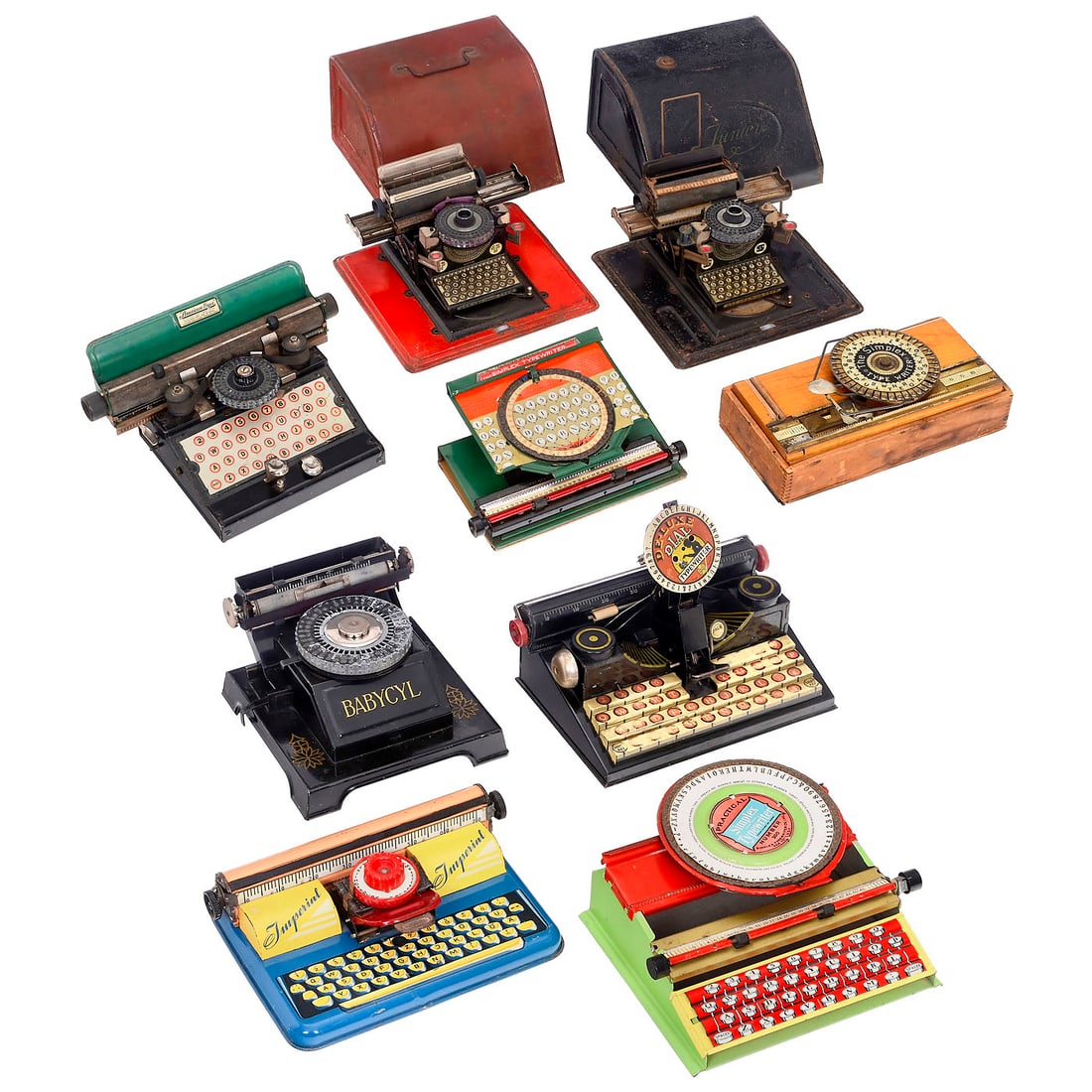 9 Early Toy Typewriters (1 of 3)
