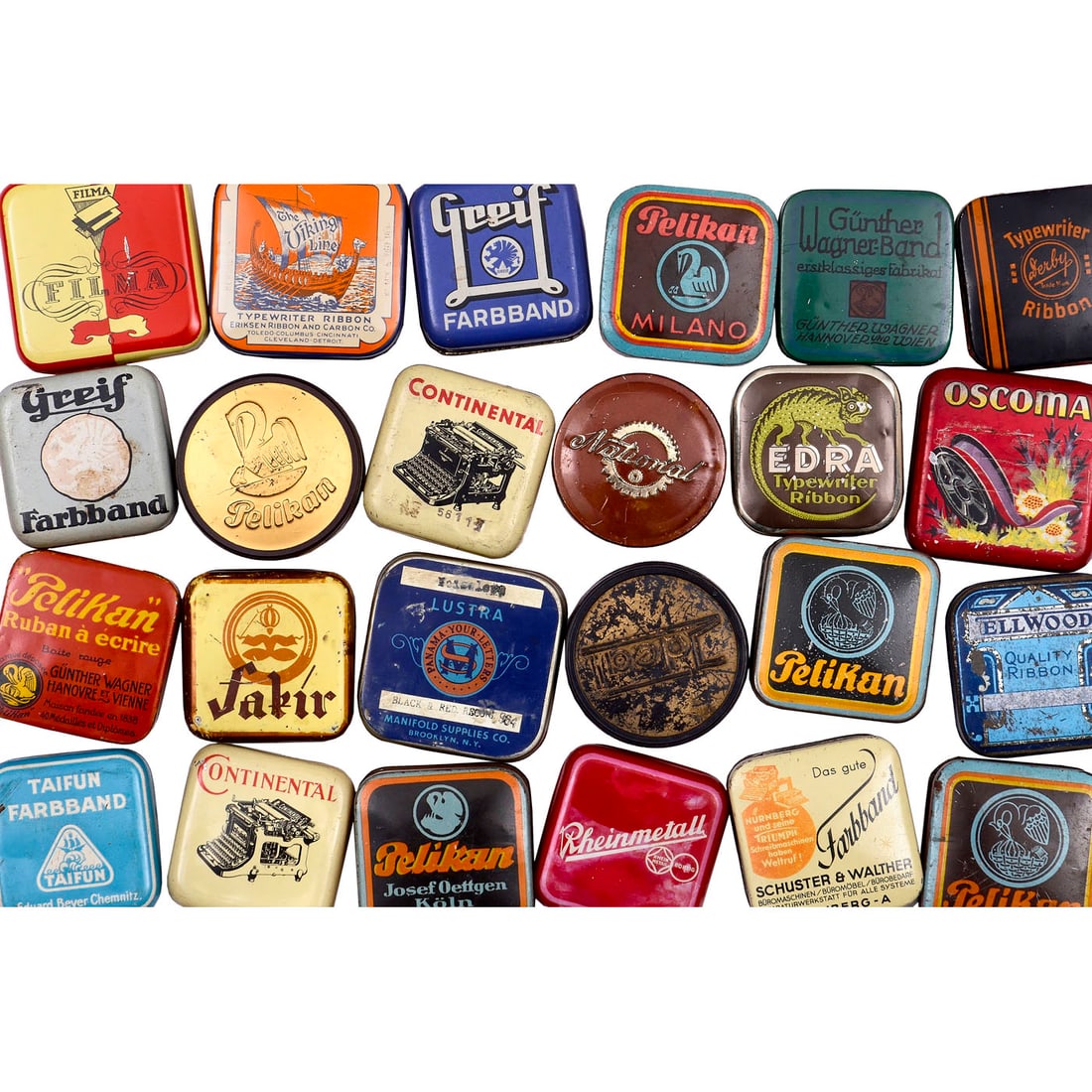 Approx. 295 Typewriter Ribbon Tins (1 of 2)