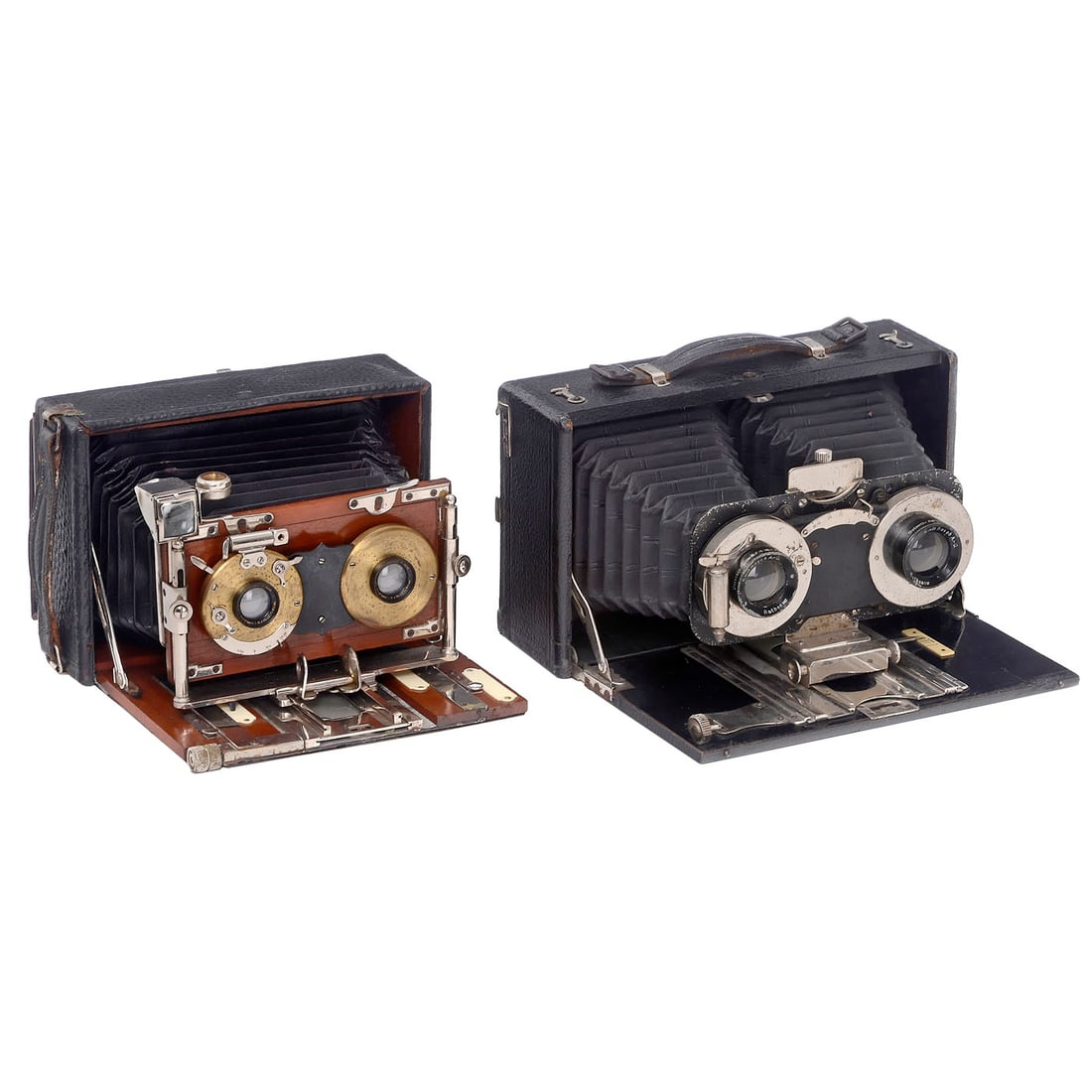 2 Stereo Folding Cameras, c. 1900 (1 of 1)