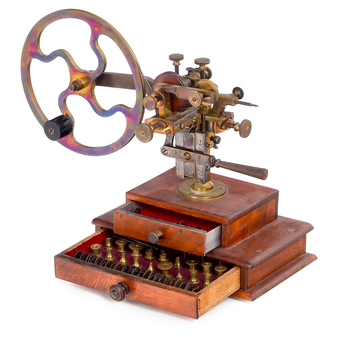 Clockmaker's Wheel-Cutting Machine with Accessories, c. 1900 (1 of 1)