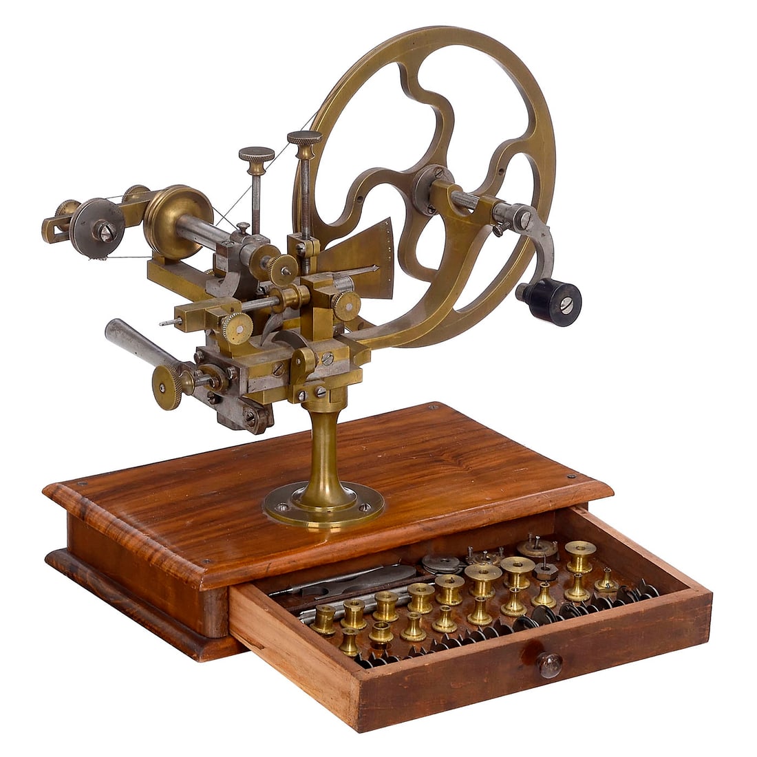 Clockmaker's Wheel-Cutting Machine with Accessories, c. 1900 (1 of 2)