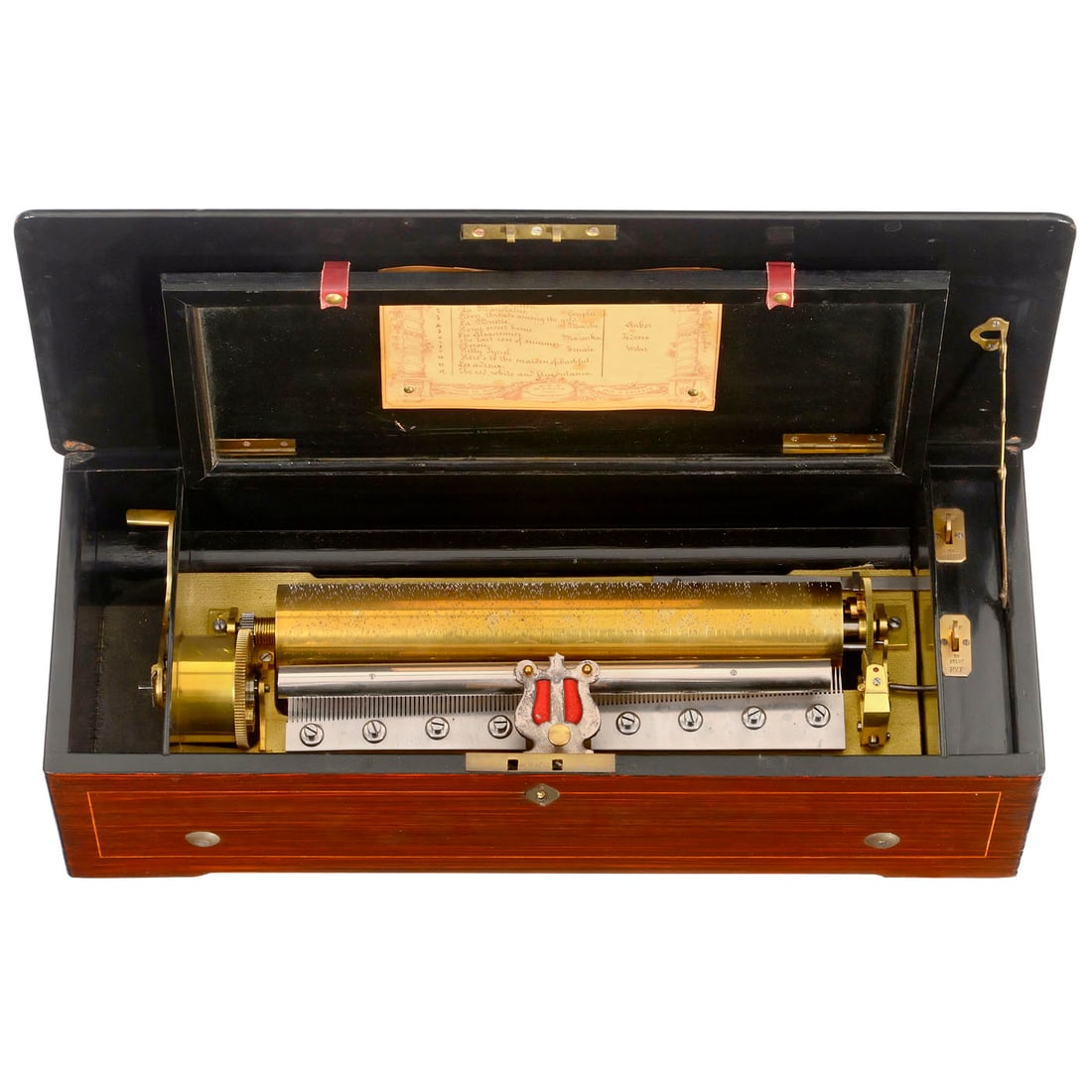 Alternate-Tip Musical Box by Paillard-Vaucher Fils, c. 1885: Alternate-Tip Musical Box by Paillard-Vaucher Fils, c. 1885 No. 1971, playing twelve popular airs including "God Save the Queen", with 123 alternate sounding and non-sounding teeth in steel comb (extr