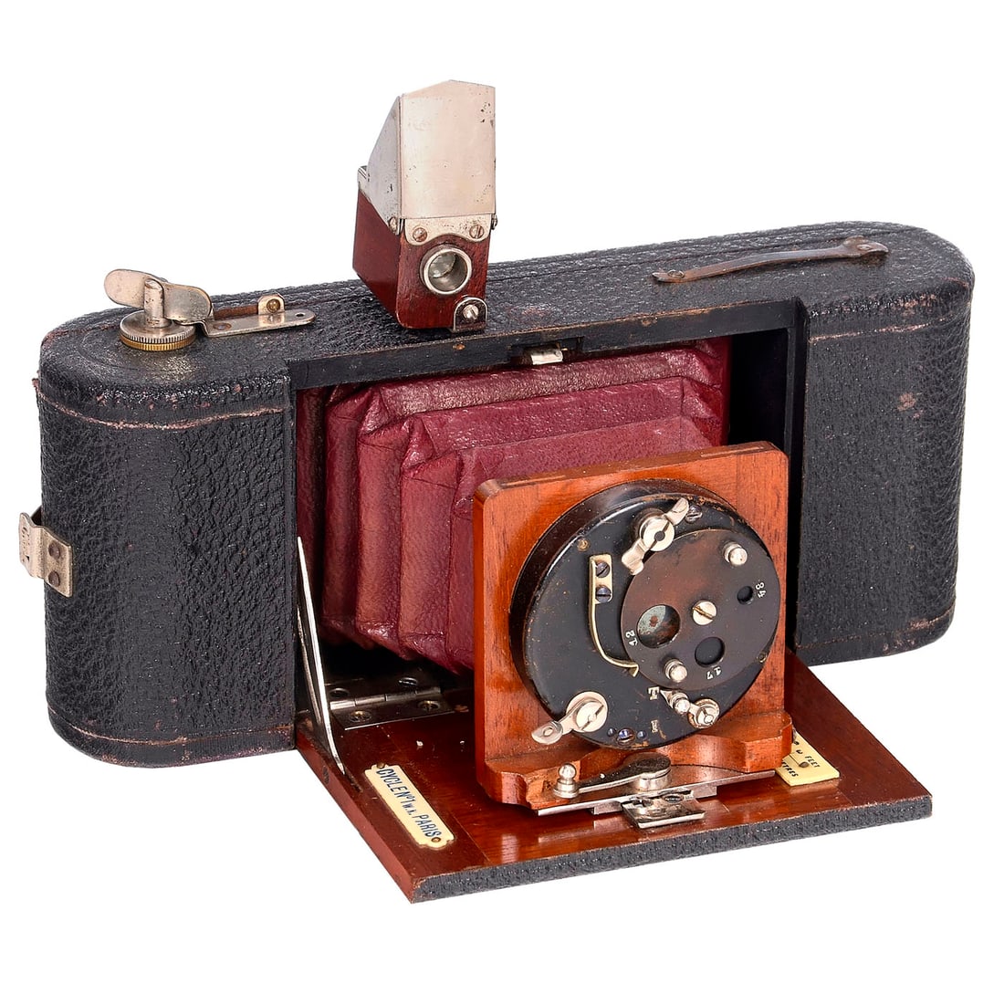Early German 6 x 9 Rollfilm Camera Film-Afpi, c. 1901: Early German 6 x 9 Rollfilm Camera Film-Afpi, c. 1901 Wünsche, Dresden, Film-Afpi even without body number, precise film format 88 x 56.5 mm for 63–66 mm wide 120-type rollfilm, with wine-r