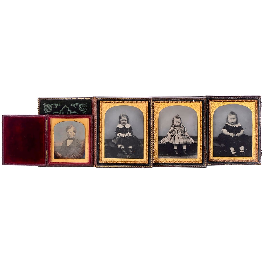 Claudet Daguerreotype and 3 Ambrotypes, c. 1855 (1 of 1)