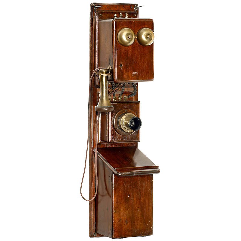 Large Wall Telephone "Alexander Graham Bell", 1880