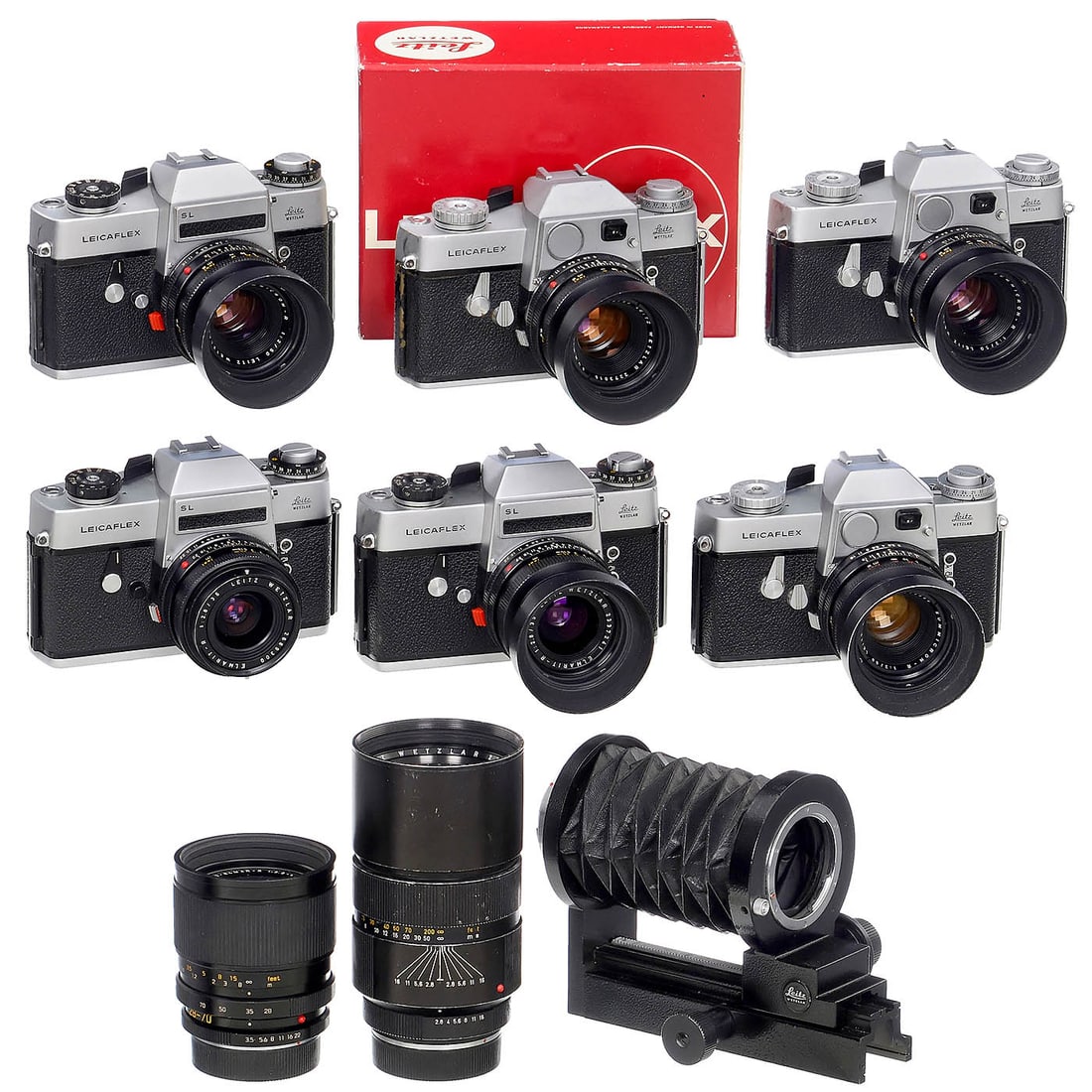 Leicaflex Lot with Lenses, 1964 onwards (1 of 3)
