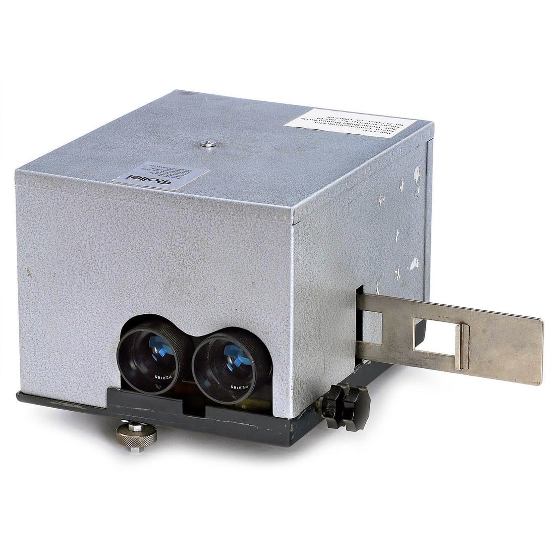 Rollei Prototype of a Stereo Projector, c. 1965: Rollei Prototype of a Stereo Projector, c. 1965 Rollei, Zett-Werke Braunschweig, Germany. According to the note, it is labeled "Pan-ST-P" for stereo projection of 35mm slides (24 x 36 mm). It