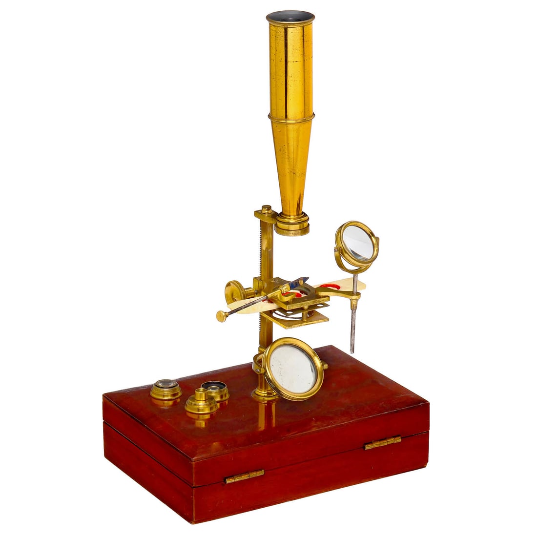 Box-Base Cary-Type Compound Microscope, c. 1840 (1 of 4)