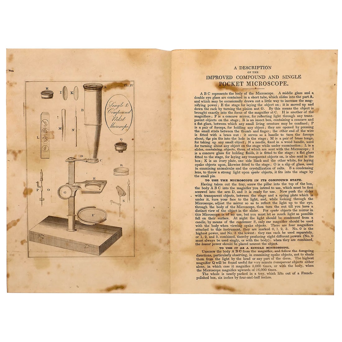 Box-Base Cary-Type Compound Microscope, c. 1840 - 3
