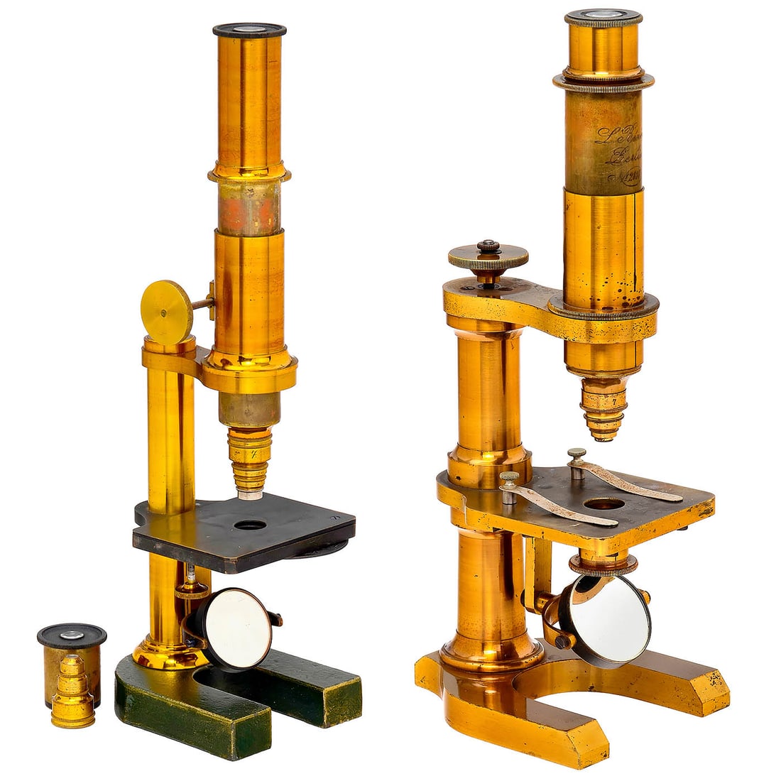 2 German Brass Microscopes (1 of 4)