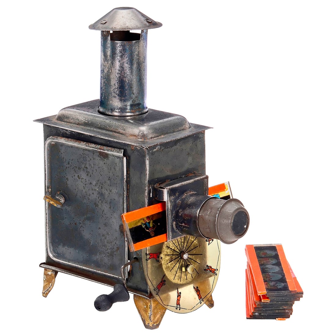 Magic Lantern with Transparent Phenacistiscope Disc, c. 1890 (1 of 2)