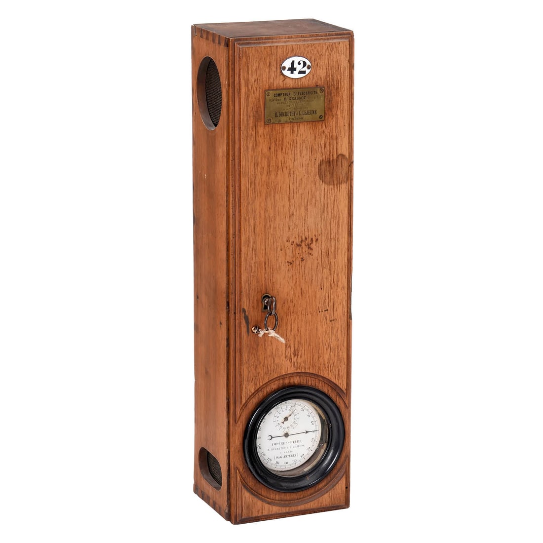 Early French Electricity Meter, c. 1885 (1 of 2)