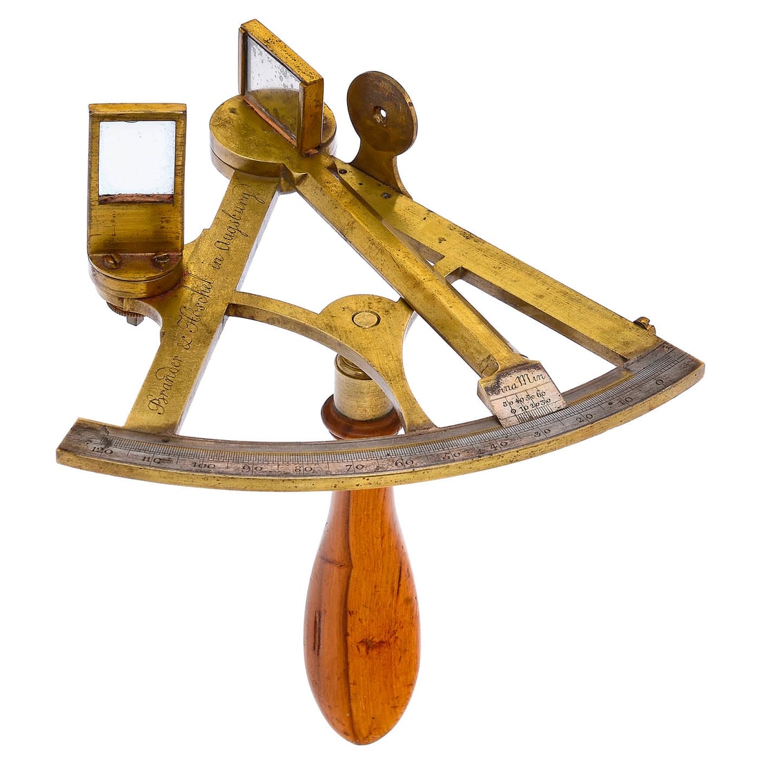 Completely Preserved Mirror Sextant from the Brander Workshop in Augsburg, c. 1783 (1 of 4)