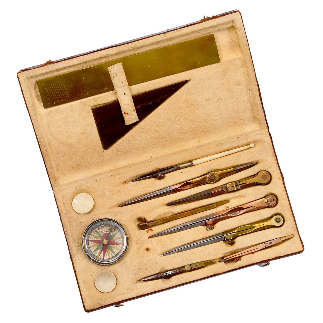 Southern German Set of Brass and Steel Drawing Instruments, c. 1800 (1 of 1)