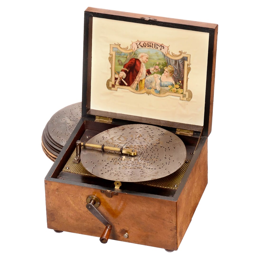 2 Disc Musical Boxes, c. 1900 - 4