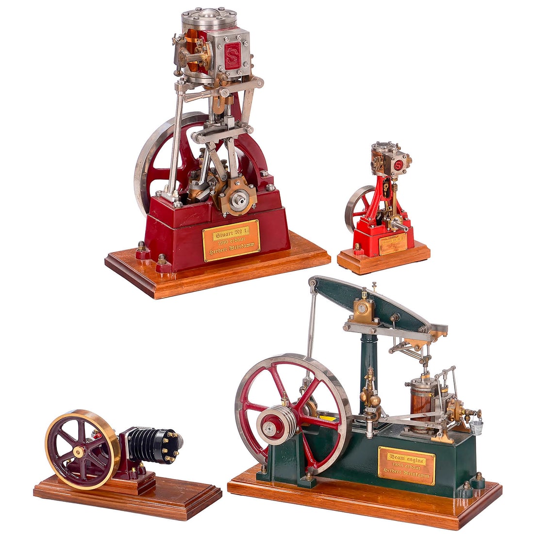 3 Steam Engines and one Hot-Air Motor, c. 1980 (1 of 5)