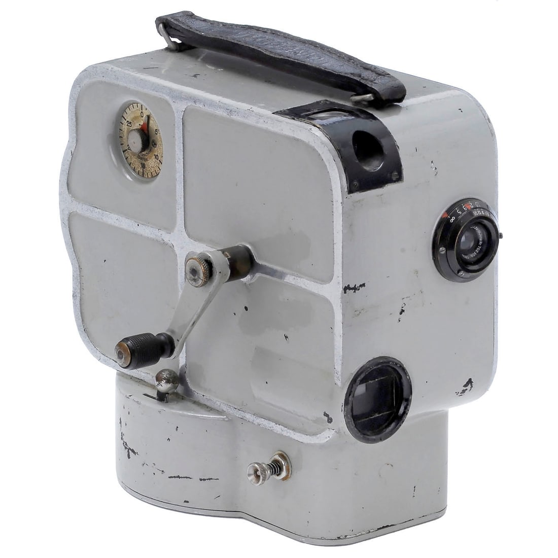 Cine Geyer AK26, c. 1926: Cine Geyer AK26, c. 1926 Geyer Werke, Berlin-Adlershof. Marketed under the name "Aufnahme-Kino 26", this high-end camera was offered for the then-new 16mm format. – Camera no. 853, designed for 