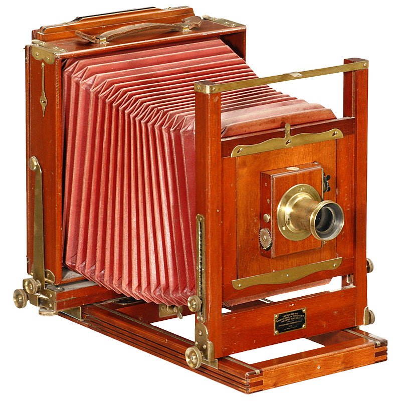 Eastman View No. 2 Improved Model of Century View and: Eastman View No. 2 Improved Model of Century View and Empire State No. 2 Eastman Kodak, Rochester. Plate size 8 x 10 in., mahogany with brass trim, red bellows, brass lens by Steinheil (for waterhouse