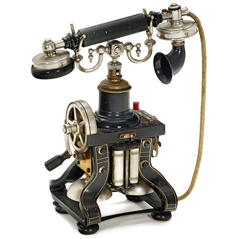 Beautiful Original Skeleton Telephone by L. M.: Beautiful Original Skeleton Telephone by L. M. Ericsson, c. 1910 Complete! Cradle and crank bent, after restoration highly desirable collector's item! Skelett-Telephon "Ericsson", um 1910 L. M. Eric