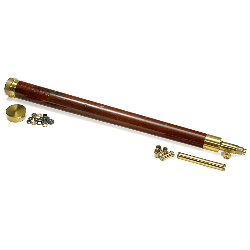 Large Telescope by "Utzschneider u. Fraunhofer", c.1825: Large Telescope by "Utzschneider u. Fraunhofer", c. 1825 Signed on the tube "Utzschneider u. Fraunhofer in München", mahogany tube, original lacquered brass parts, with several lenses (1 optics broke