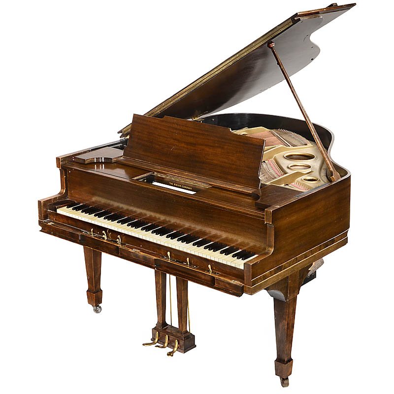 Duo Art Baby Grand Player Piano, c. 1920: Duo Art Baby Grand Player Piano, c. 1920 Manufacturer: "The Aeoleon Company", piano by: "Geo. Steck Co.", size 55 x 65 ½ x 39 ½ in., electric motor drive (110 V), good working condition, with approx