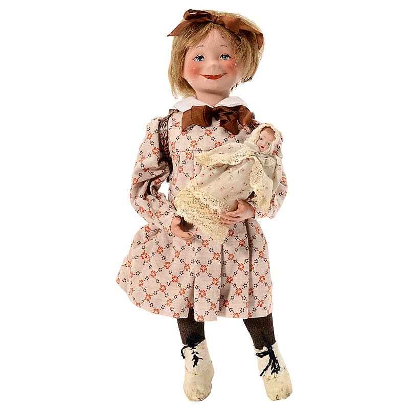 Tata Dancing Automaton by Decamps, 1920s/30s: Tata Dancing Automaton by Decamps, 1920s/30s With composition character modelled as a young girl with wide watermelon smile, painted blue eyes and brown bobbed hair wig, the open-spring motor in the b