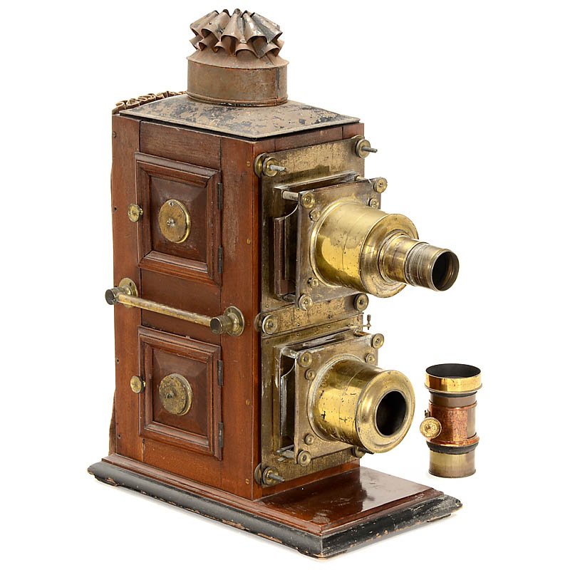 English Biunial Magic Lantern for Restoration, c. 1890 Sep 20, 2014