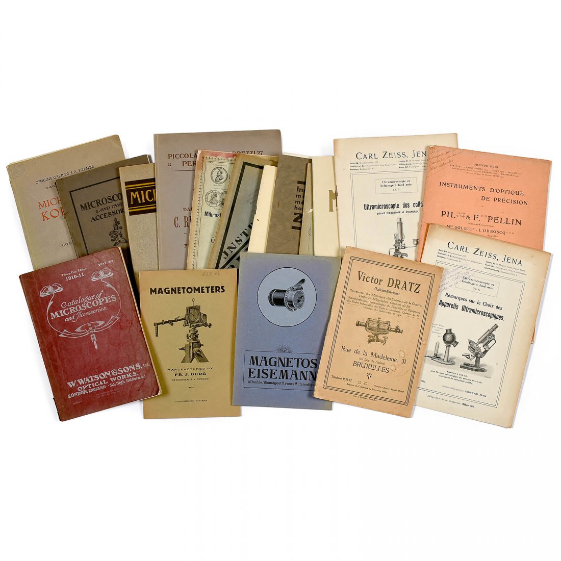 Microscope, Accessories and Surveying Instrument Sales: Microscope, Accessories and Surveying Instrument Sales Catalogs, 1910 onwards Microscopes Kopristka, Milano; Watson & Sons, London 1918; Microscope Societé Belge; Watson & Sons, London 1910; C. Reich