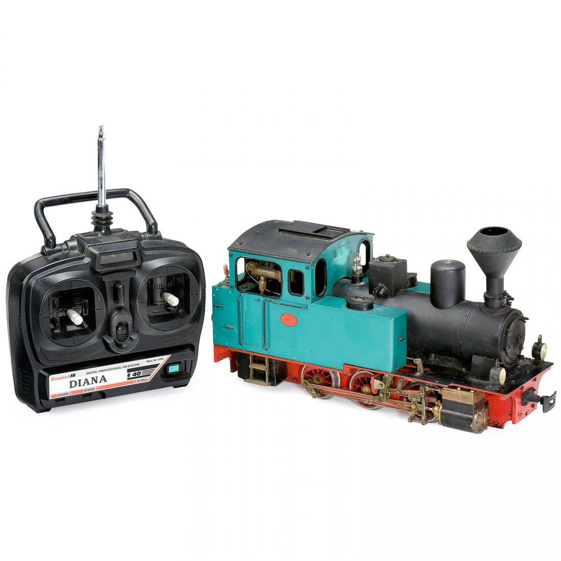 Henschel No. 5971 Live Steam Locomotive Gauge G, c.: Henschel No. 5971 Live Steam Locomotive Gauge G, c. 1995 Manufactured by Dampflokbau DMR, Reppingen, for LGB, scale 1:22,5, butane fired, 2 double acting cylinders, with Graupner remote control, teste