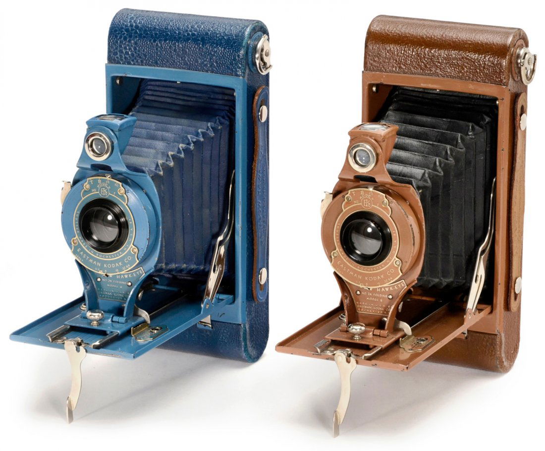 2 Hawk-Eye Rainbow No. 2A Cameras (Blue and Brown), (1 of 1)