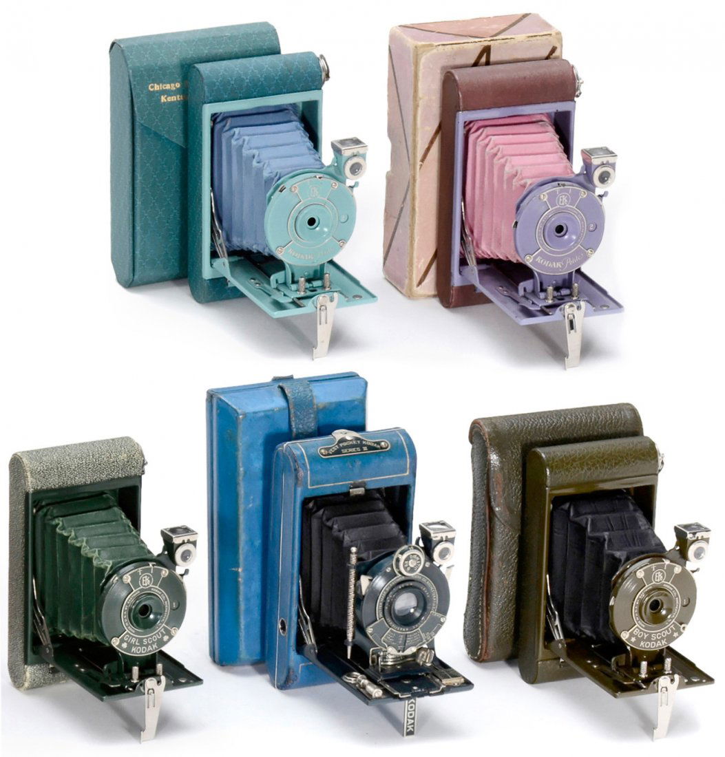 5 Colored Kodak Rollfilm Cameras (1 of 1)