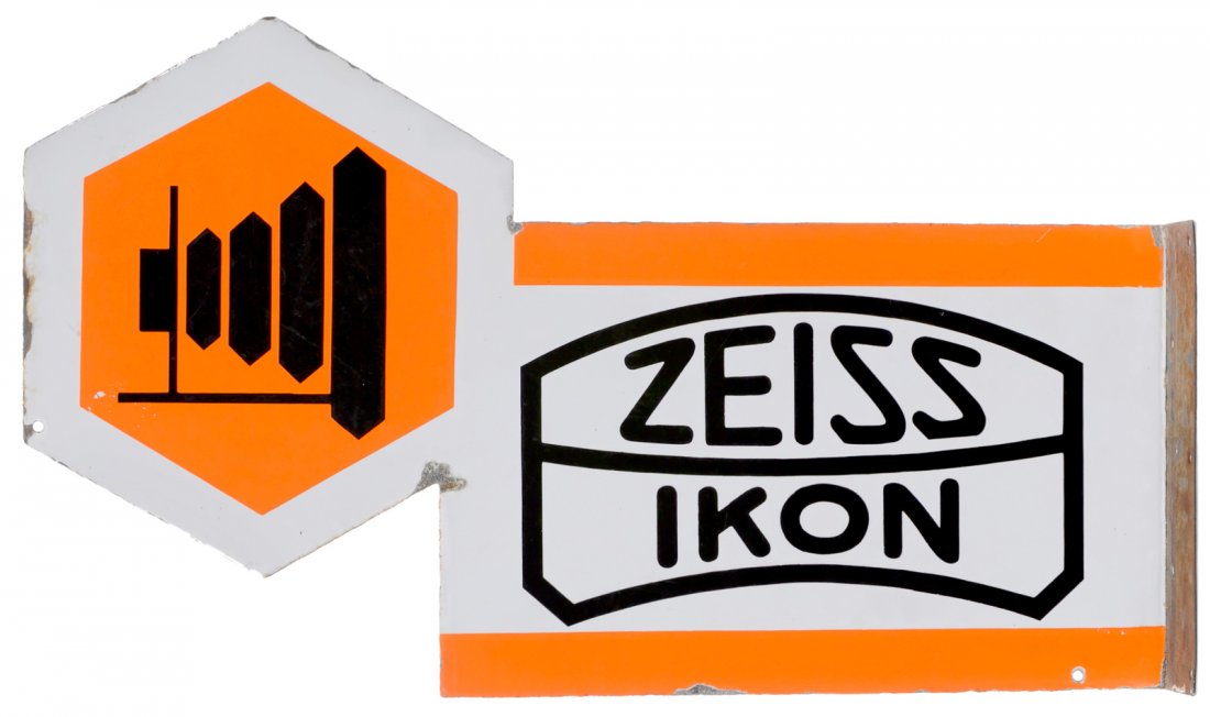 Enamel Advertising Sign for "Zeiss Ikon", c. 1930 (1 of 1)