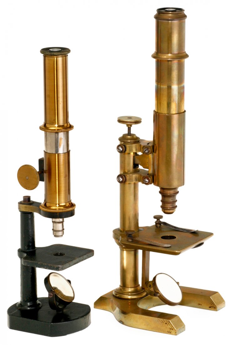 2 Brass Compound Microscopes, c. 1880 (1 of 1)