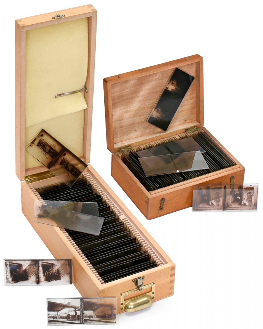 100 Stereo Glass Slides of 6 x 13, c. 1925 (1 of 1)