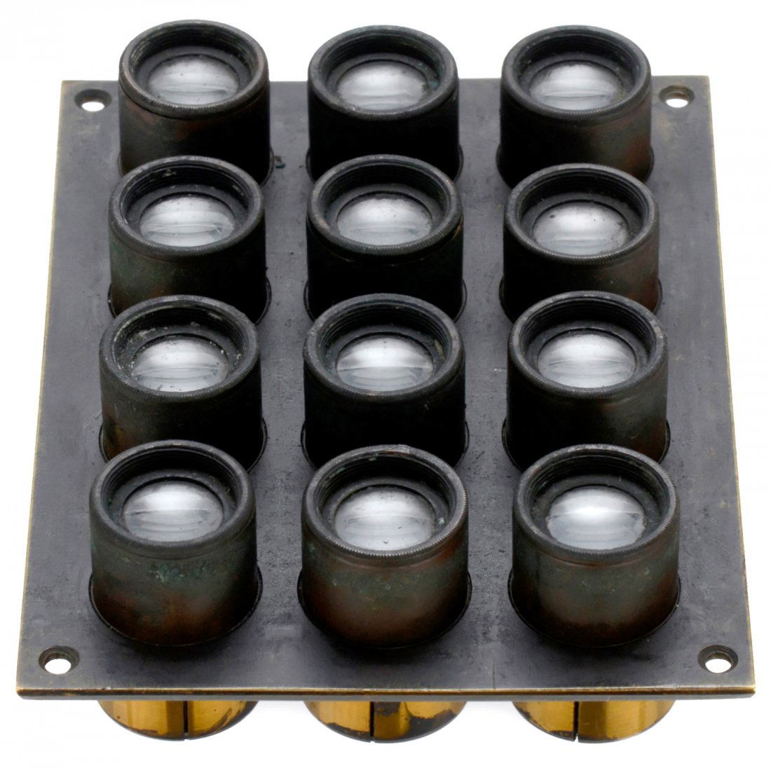 12-Lens Board for Photographic Jewelry Camera, c. 1880 (1 of 1)