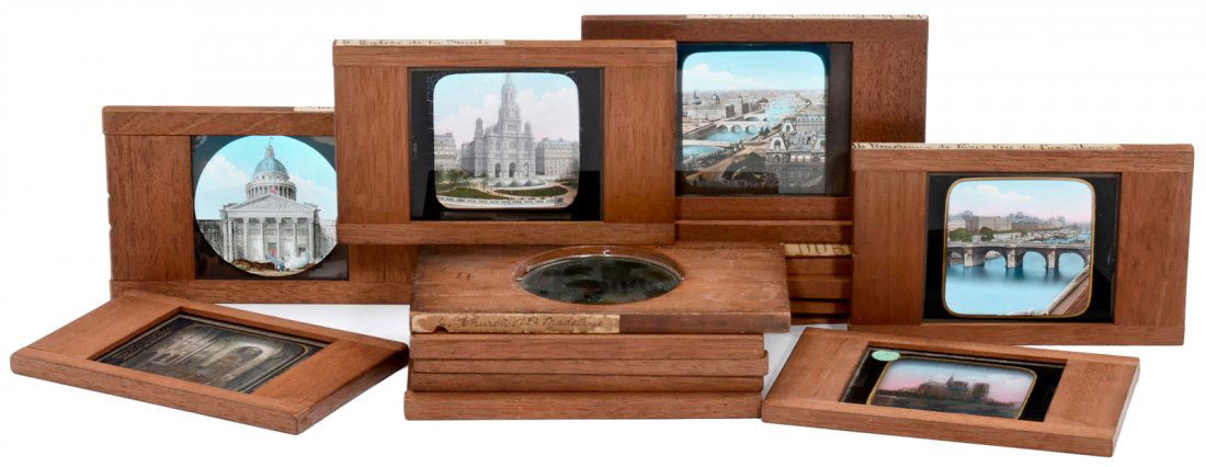17 Hand-Colored Magic Lantern Slide Views of Paris and (1 of 1)