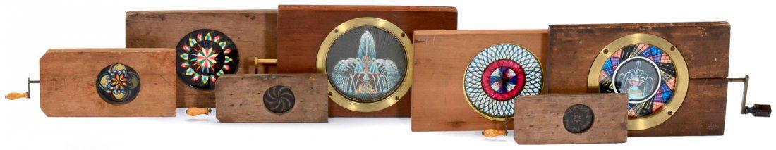 3 Hand-Painted Magic Lantern Chromatropes (1 of 1)