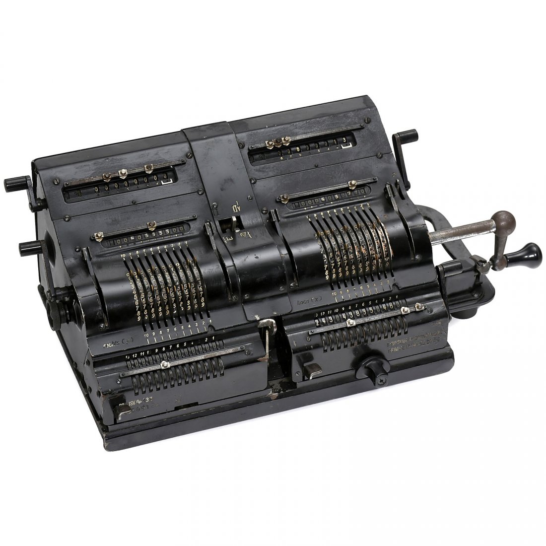 Brunsviga 13 Z Twin Calculator, 1932: Brunsviga 13 Z Twin Calculator, 1932 Rare duplex machine for special calculations in surveying and science. Doppel-Brunsviga 13 Z, 1932 Gesuchte Verbundmaschine für Spezialberechnungen im Vermessungs