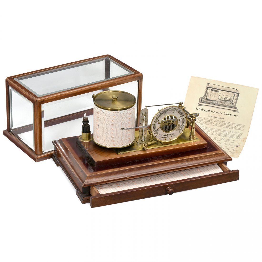 German Cased Barograph, c. 1900 (1 of 1)
