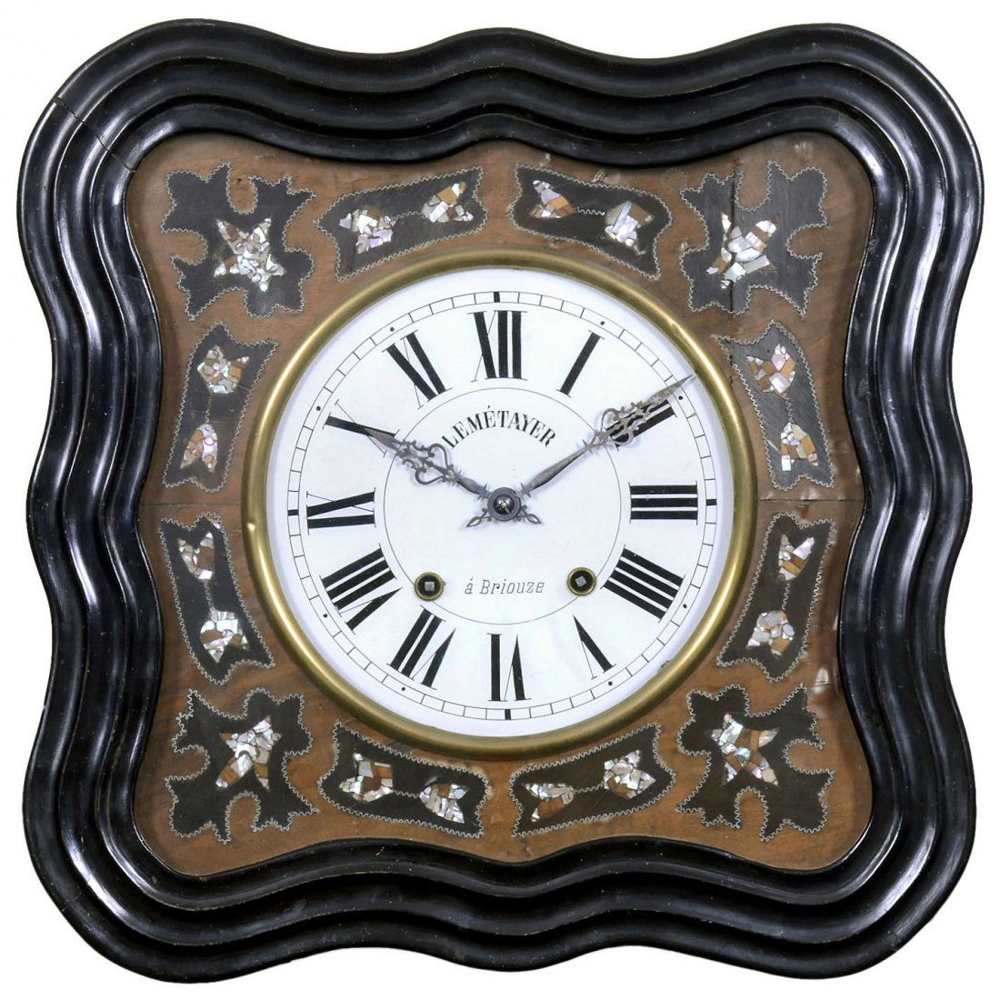 French "Bull's Eye" Wall Clock, c. 1890 (1 of 1)