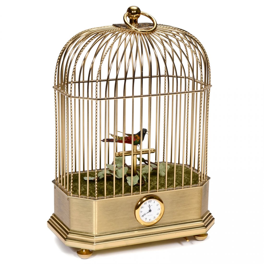 Miniature Singing Bird Cage with Timepiece by Reuge (1 of 3)